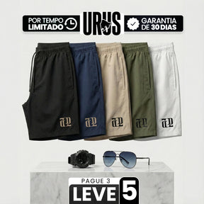 [Leve 5, Pague Só 3] Bermuda Titan Masculina em Poliamida Texturizada e Microfibra Resistente com Cós Elástico Reforçado + BRINDES