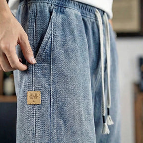 [Leve 4, Pague Só 2!] Bermuda Jeans Knox Masculina em Sarja de Algodão e Poliéster com Cós Elástico + BRINDES