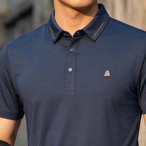 [Leve 5, Pague Só 3] Camisa Polo Vantum Masculina em Poliéster Performance e Elastano com Emblema Metálico de Pinheiro + BRINDES